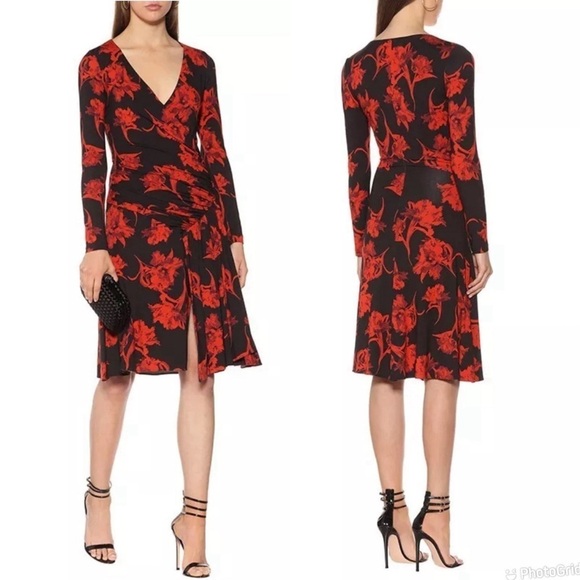 Roberto Cavalli Micro Parrot Tulip Print Midi Dress - Picture 1 of 13